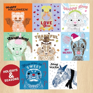 Printable note cards, Printable lunch notes, Printable holiday card, Lunch box cards, Lunchbox notes, School notes, Lunch notes, Lunch cards
