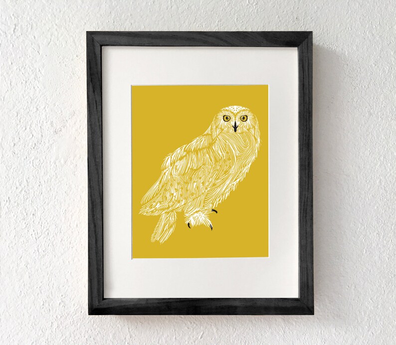 Owl Art, Snowy Owl Art, Owl Wall Art, White Owl, Owl Art Print, Owl ...