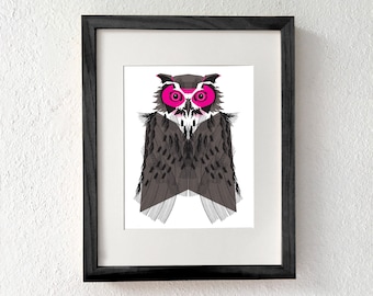 Owl art, Owl art print, Owl wall art, Owl nursery decor, owl decor, Owl home decor, Owl gifts, Owl illustration, Owl gifts for women, Owl