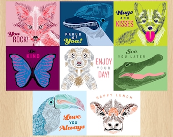 Lunch cards, Lunch box cards, Lunch box notes, Lunchbox note cards, School lunch notes, Lunch card printable, Lunch notes for kids, lunch