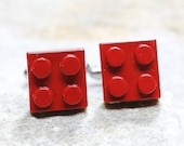 Lego cufflinks. Cufflinks. Silver Cufflinks. Groomsmen cufflinks. Red cufflinks. Groom cufflinks. Wedding Cufflinks. Cuff links.