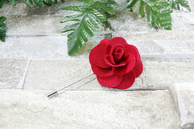 red flower pin brooch lapel flower lapel pin flower lapel pin pin flower lapel pin red rose lapel pin man lapel pin Lapel pin man