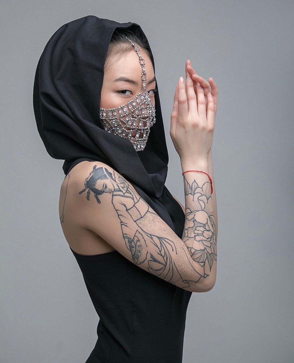 Silver Face Mask Yasmin Metal Face Jewelry Etsy