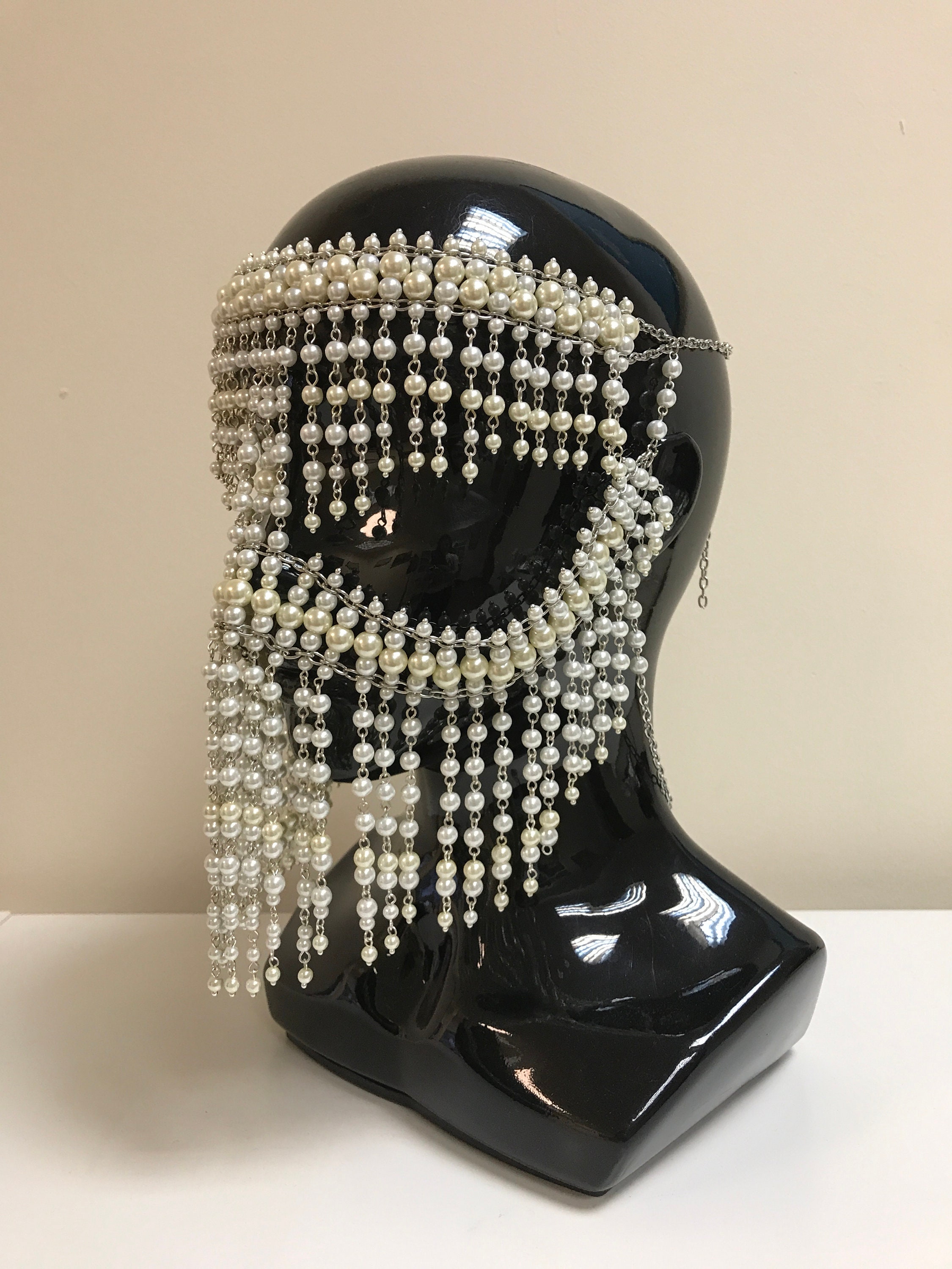 Tribal Face Mask Samira Pearl Burqa Face Mask Etsy