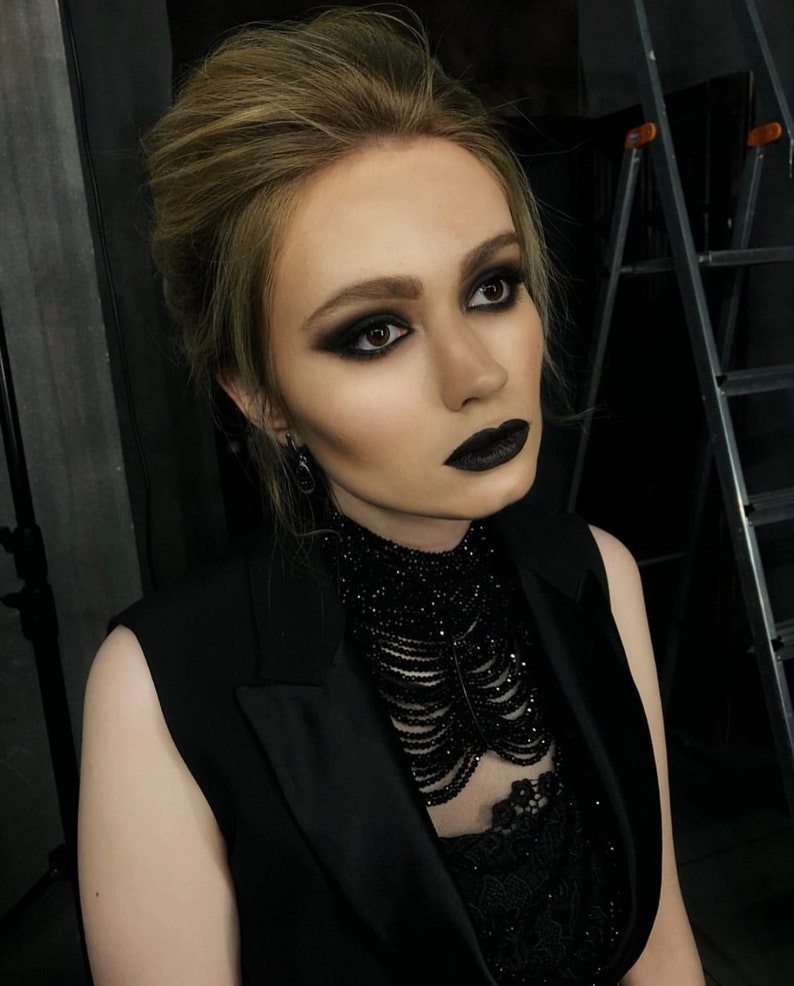 Black Luxury Necklace Black Elegant Choker Etsy