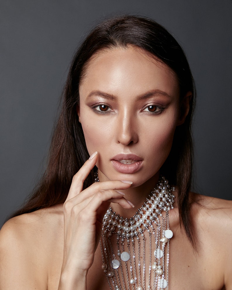 Pearl Body Chain Imany Body Jewelry Etsy