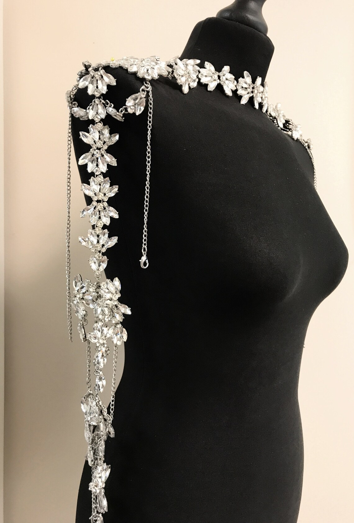 Crystal Epaulettes Mazal Rhinestone Bracelets Arm Harness Etsy