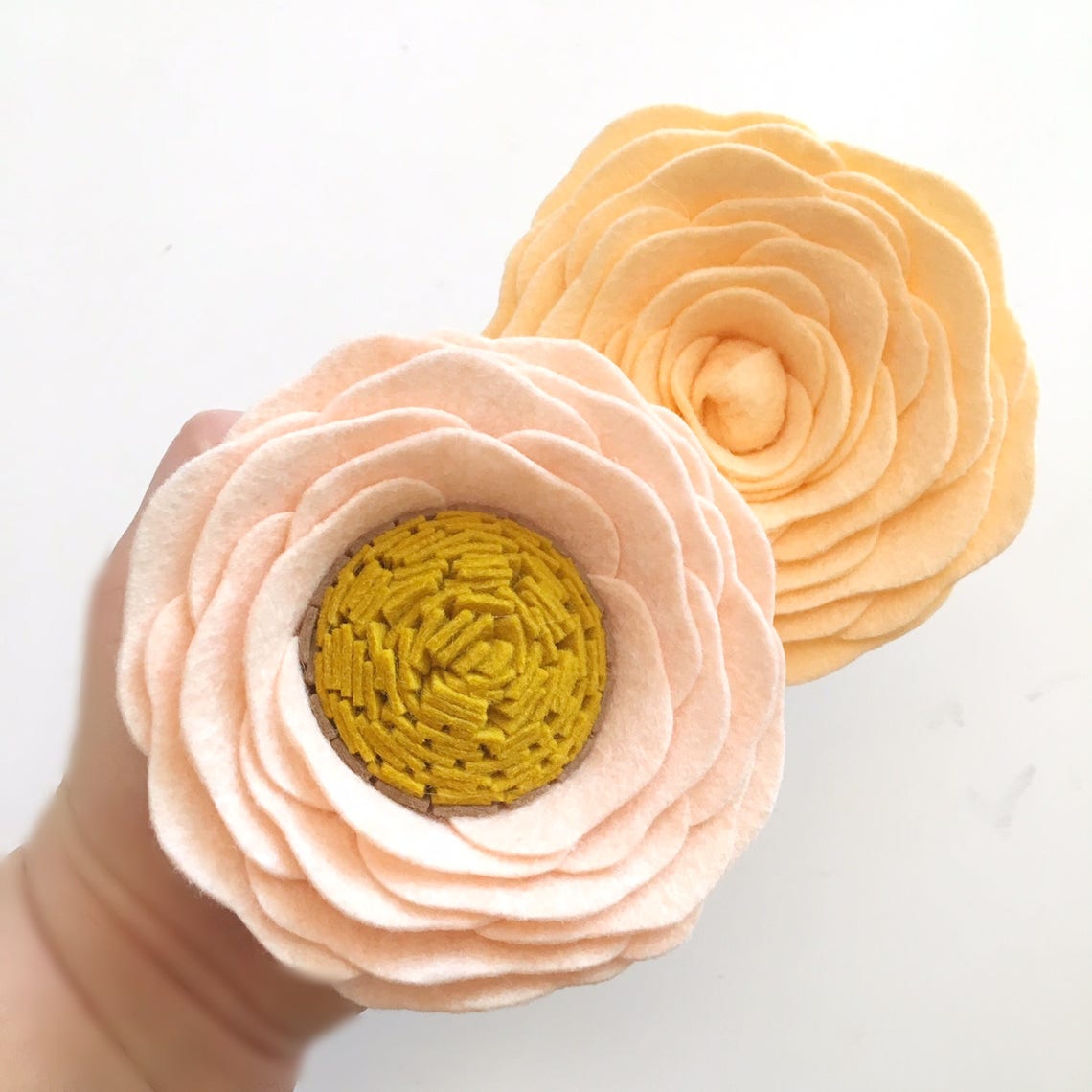 FELT FLOWERS // Loose Flowers // Unattached Felt Flowers // Etsy