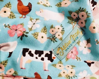 barnyard blanket,baby blanket,farm animals, blankets, boutique style, flannel baby blanket,baby shower gift,