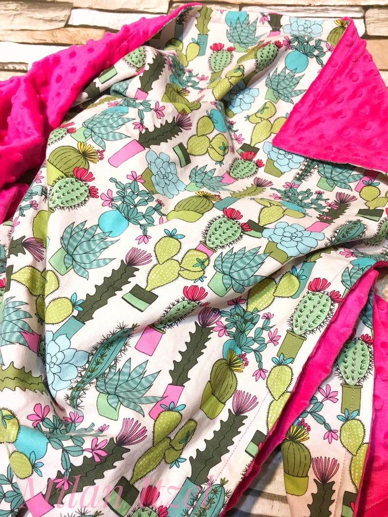 Cactus Blanket baby blanket cactus cactus theme cacti Etsy