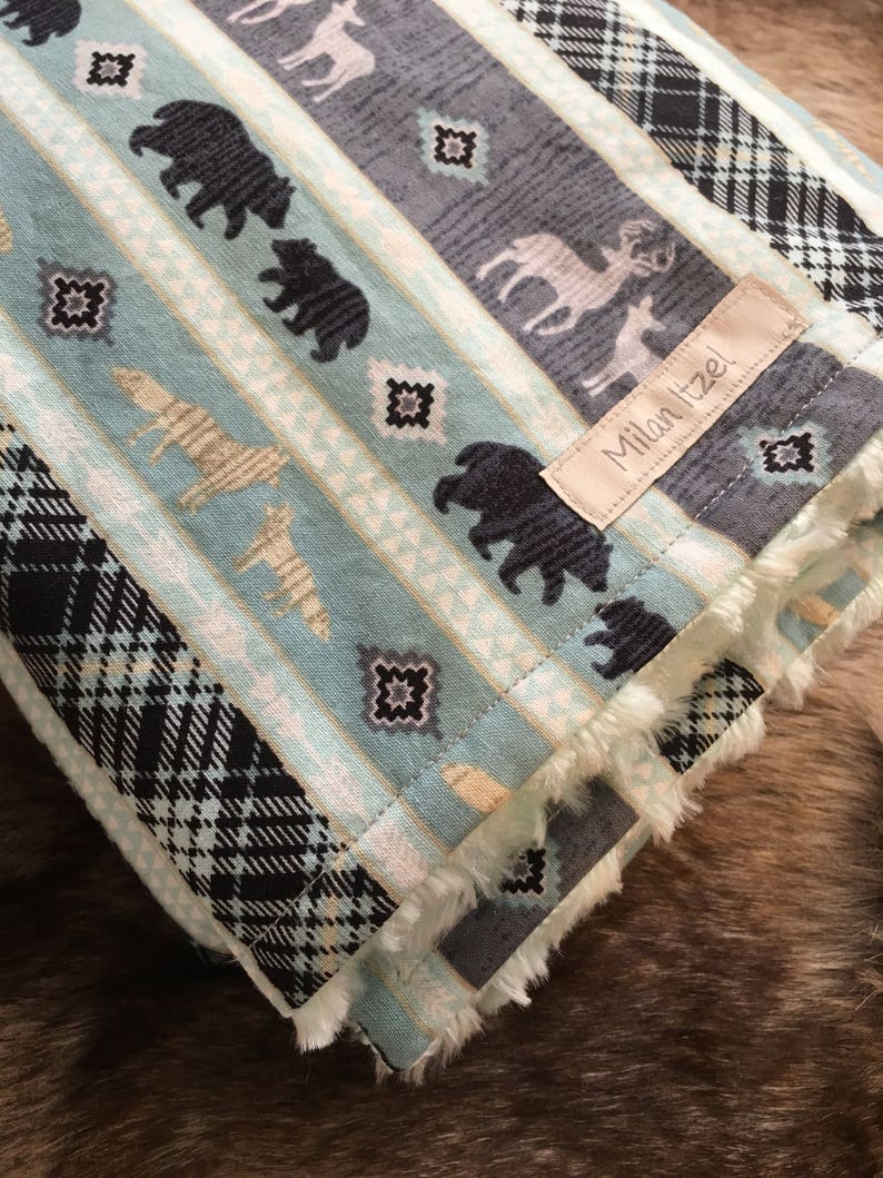Deer blanketfoxbearfaux fur blanket nursery nursery Etsy