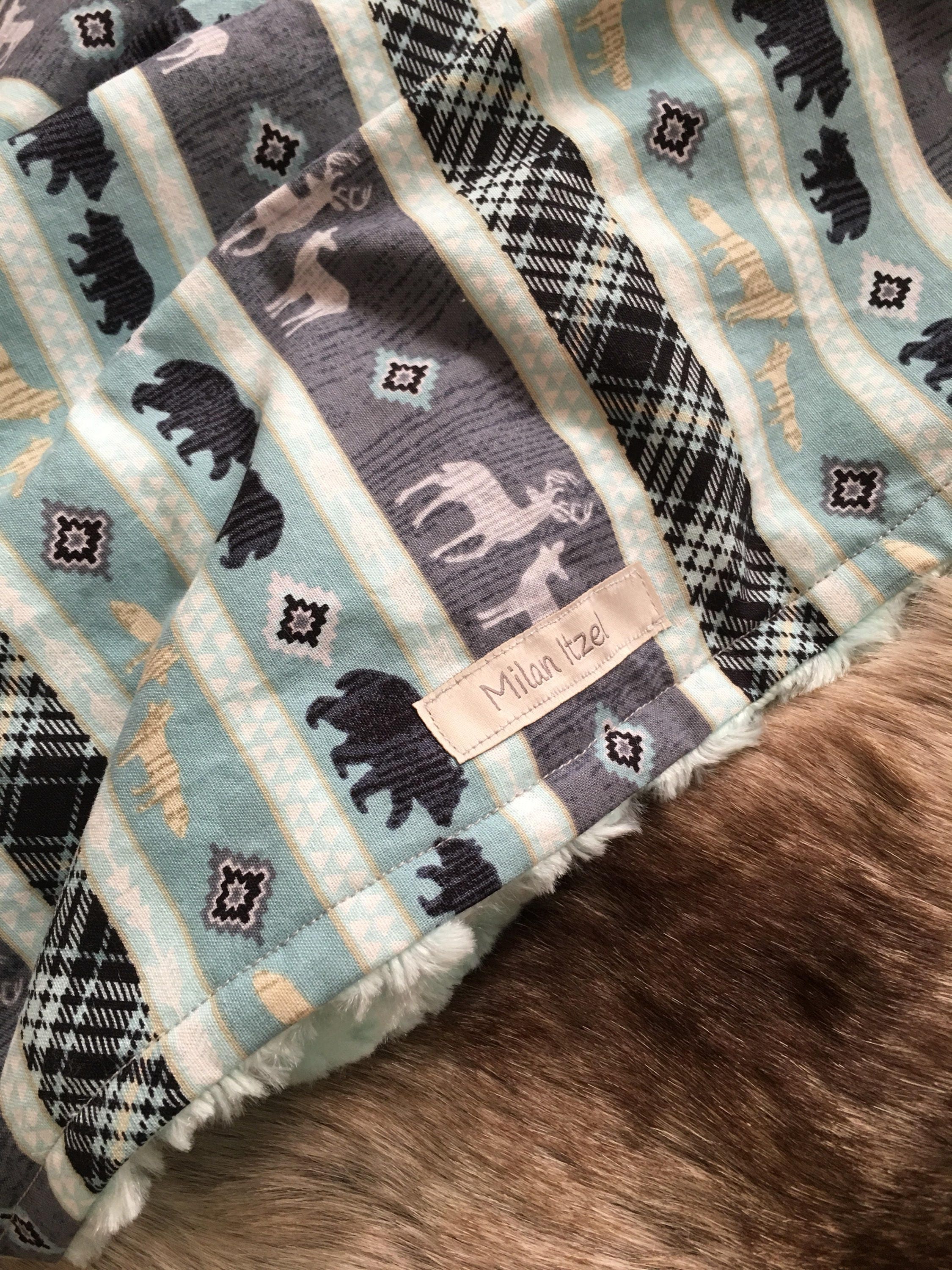 Deer blanketfoxbearfaux fur blanket nursery nursery Etsy