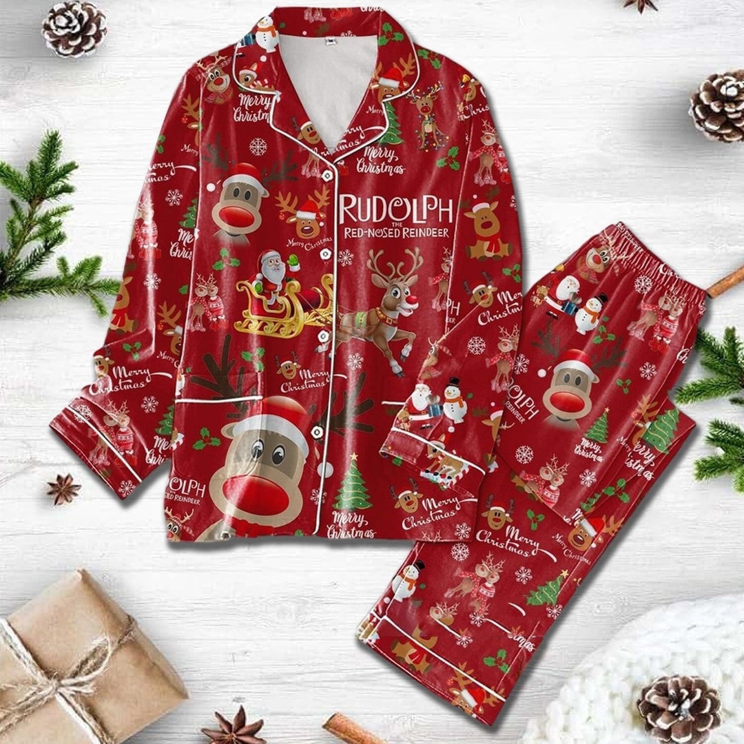 Rudolph the Rednosed Reindeer Pajamas Set Rudolph's Etsy