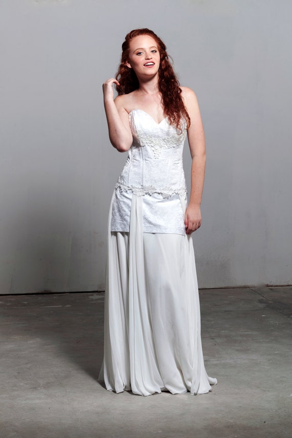 White Bridal Lace Corset Wedding Separates Bridal Top Wedding Etsy