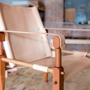 Limbo Safari Lounge Chair in Mahogany and Leather image 4