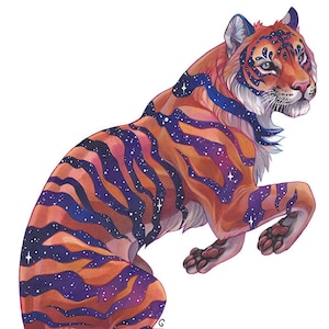 Impresión A4 'Galaxy Tiger'
