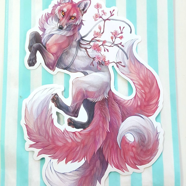 Large vinyl sticker: Sakura Fox