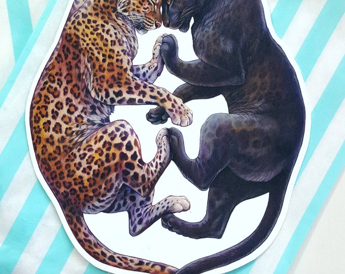 Large Vinyl Sticker: Leopards - Etsy