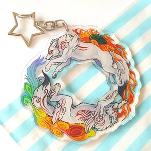 Okami Circle Large Acrylic Keyring