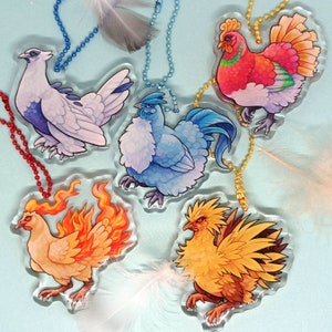 Legendary Henhouse chicken acrylic charms