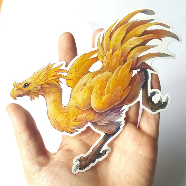 Large vinyl sticker: chocobo
