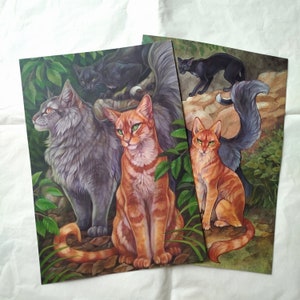Impression recto-verso des personnages des chats guerriers - 3 tailles