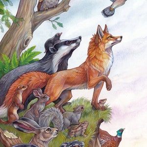 Art Print  'Animals of Farthing wood' - 3 sizes