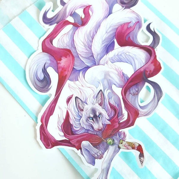 Large vinyl sticker: Wind Fox