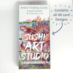 Artist Trading Cards: confezione da 8 bustine. Carte collezionabili olografiche.