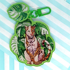 Varigated Monstera Large Acrylic Keyring