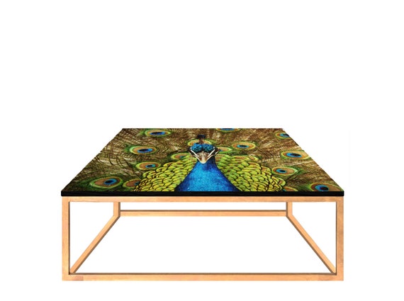Peacock Coffee Table Etsy