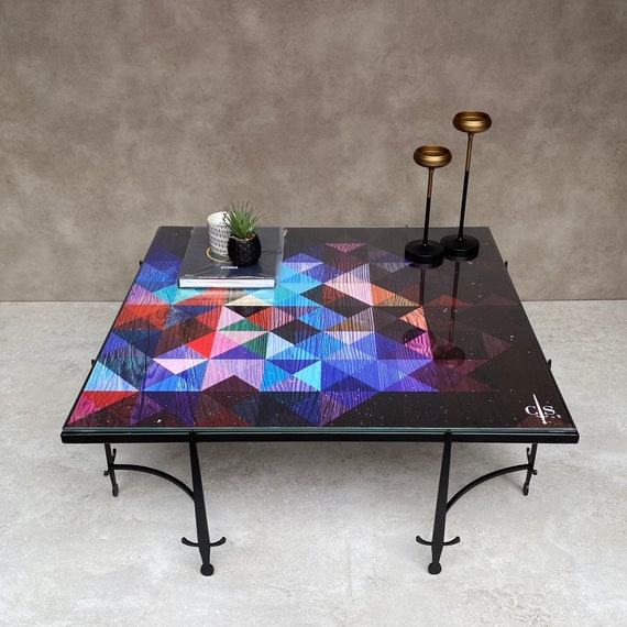Glass geometric coffee table deals