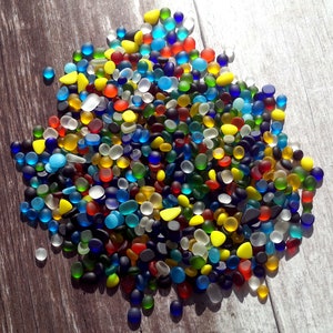 Tumbled Glass - Tiny Pieces, Various Colour Mix - Mixed Sizes / Amounts - Raw pieces to use in your own projects - Frosted Glass - Sea Glass