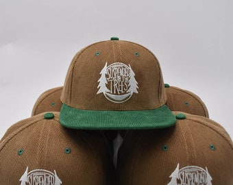 SITT brown and green corduroy snapback