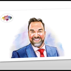 Gepersonaliseerde aquarel-/aquarelportretcadeaus voor familie of vrienden - op basis van foto's