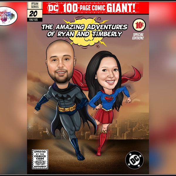 Comic Book Covers - Custom Caricatures & Drawings - Hand Drawn Fan Art Created From Your Photo