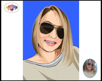 Personalised Pop Art Portrait / Illustration - Hand Drawn from your Favourite Photos and Pictures