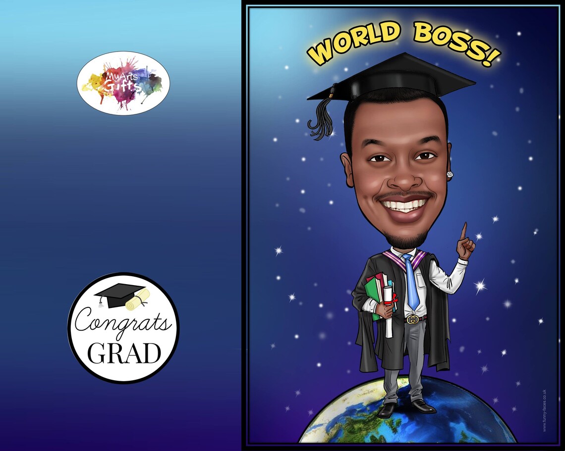 Graduation Gifts Caricatures College Graduation Cartoon Etsy UK