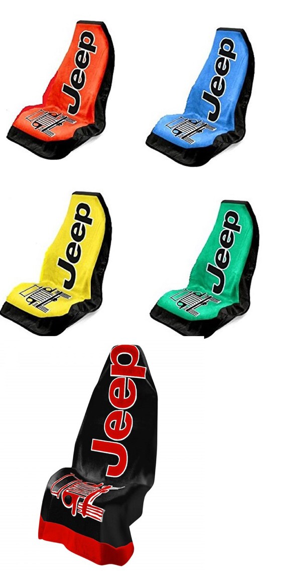 One Jeep Car Slipon Beach Towel seat covers comes in Black Red Etsy