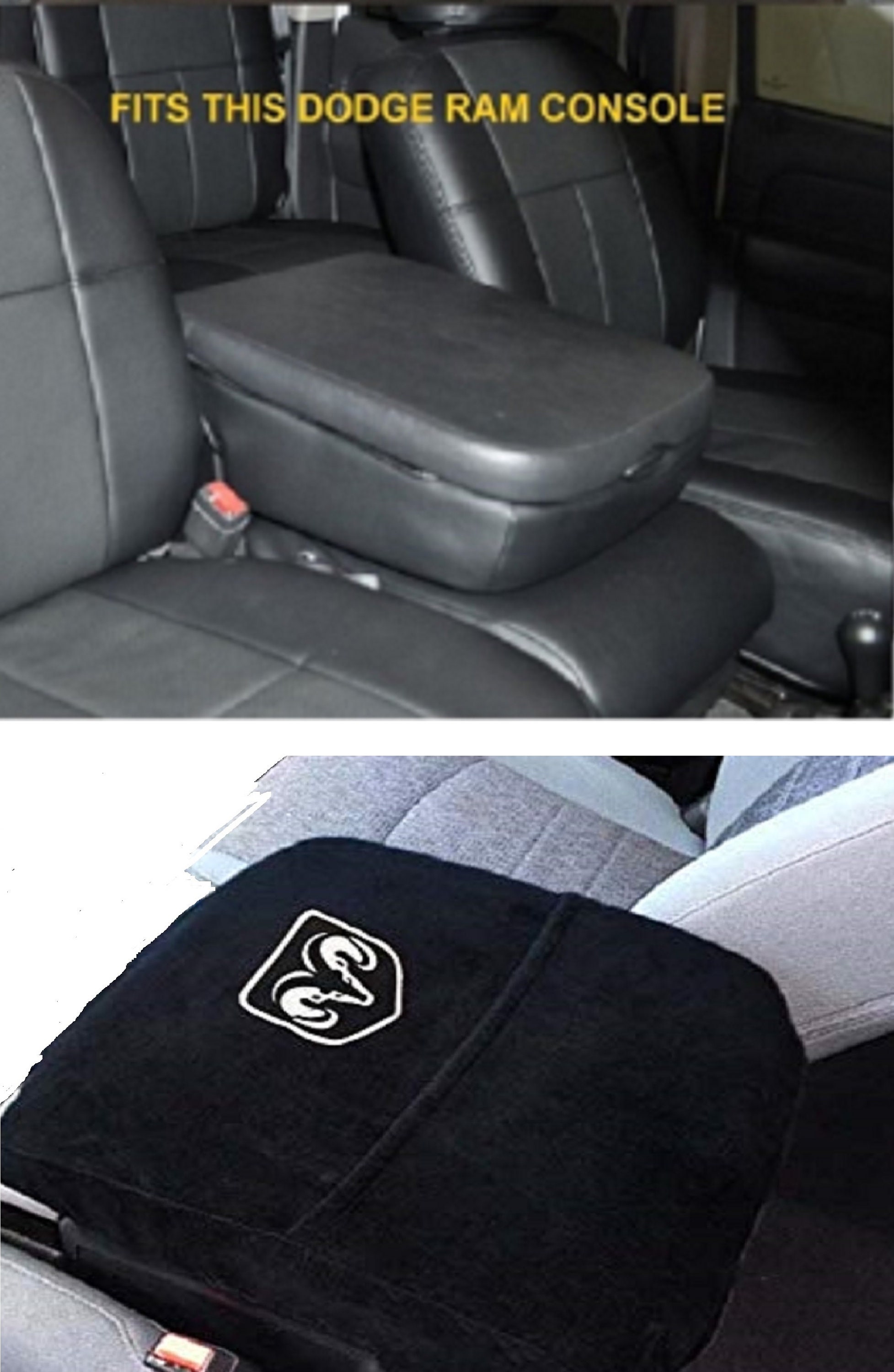 Fits 2000-2019 Dodge Ram Center Console Cover armrest Embroidered RAM 