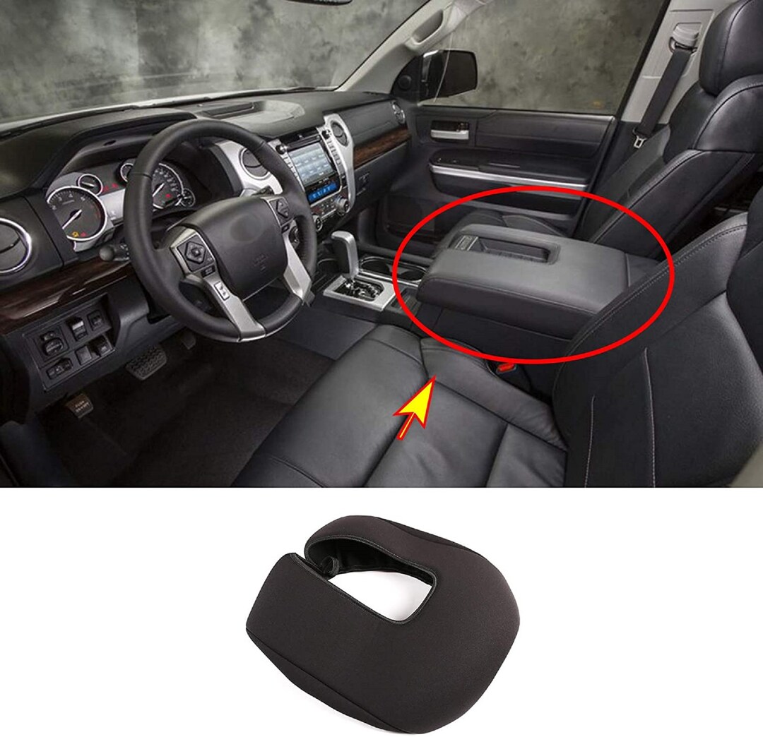 Fits Toyota Tundra Pickup 2014 2021 Black Neoprene Armrest Covers for