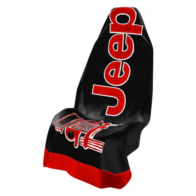 One Jeep Car Slipon Beach Towel seat covers comes in Black Red Etsy