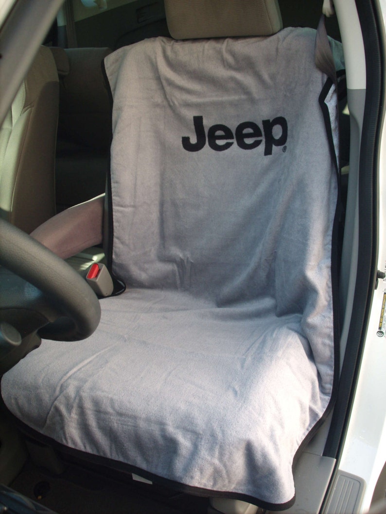 One Jeep Car Slipon Beach Towel Seat Covers Comes In Black One Jeep Car Slipon Beach Towel Seat Covers Comes In Black Image 2