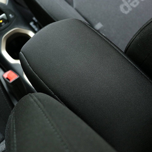 Fits Jeep Compass 2021 - 2023 Black Padded Neoprene  Center Console Cover Easy slip-on installation