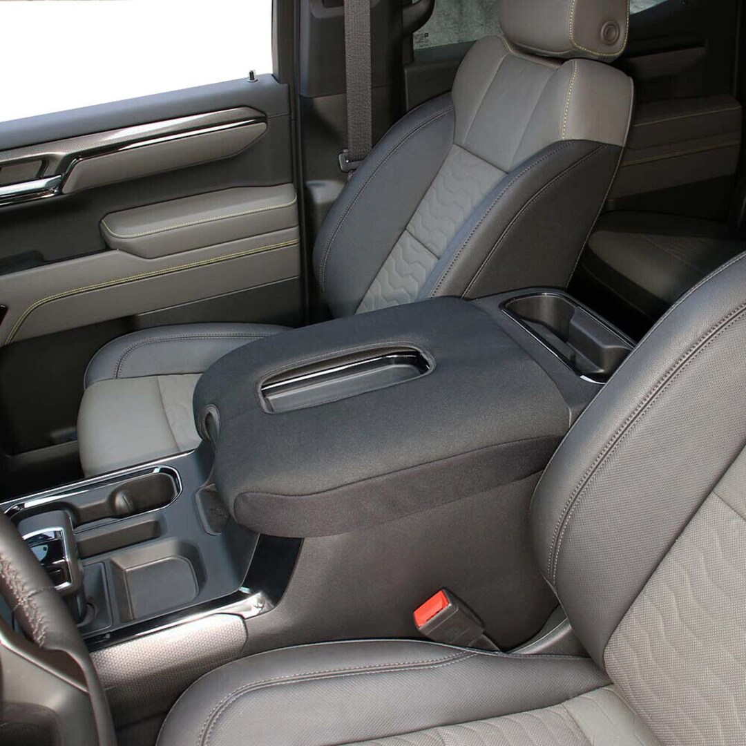 Fits GMC Yukon Denali Sierra 2019-2024 BLACK Neoprene Center Console ...