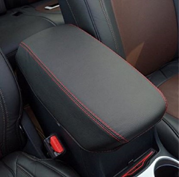 For Jeep Grand Cherokee Latitude Trailhawk 2011 2019 Faux Leather Console Cover Black With Black Or Red Stitching Armrest Cover Ez Install