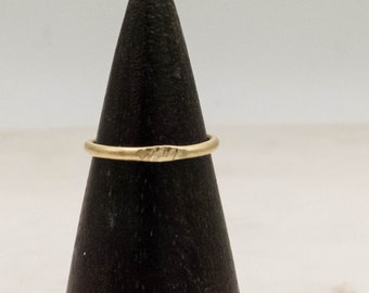 Bague en or, 8 CT, martelée, profil rond, or 333, bague empilable, bague de fiançailles, alliance