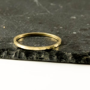 delicate gold ring, 333 yellow gold, 8 CT, hammered, stacking ring, stacking ring