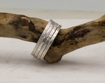 Ring, silver ring, sterling silver, square profile
