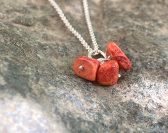 Pendant, Pendant, Coral, Sterling Silver